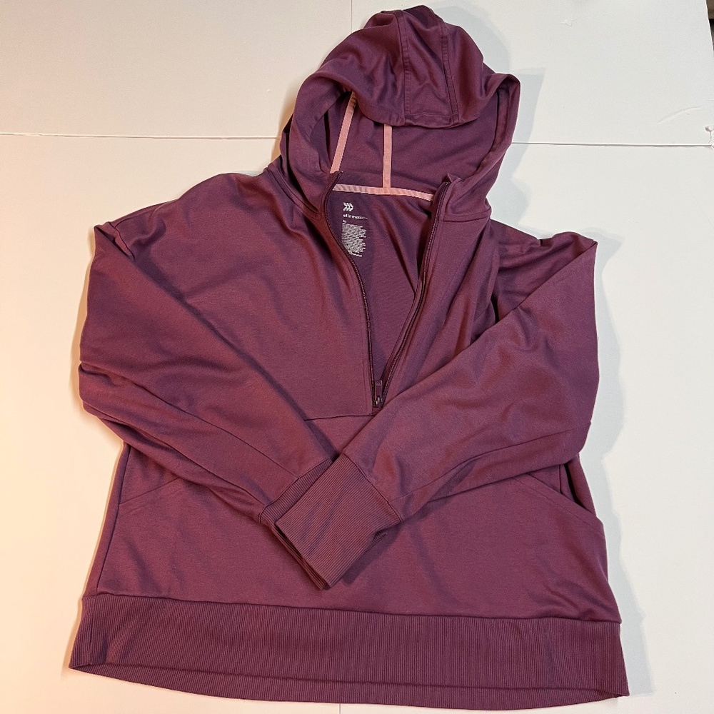 All In Motion Ponte Athleisure Zip Hoodie Purple Womens size XL